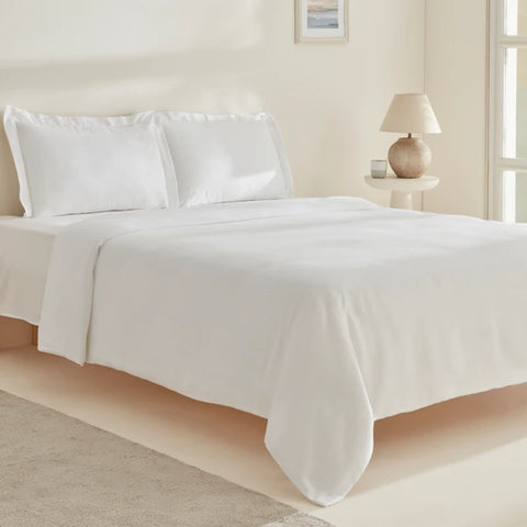 Karaca Home White Collection Felves King Size Bettwäscheset 100% Baumwolle Weiß 240x220 Cm