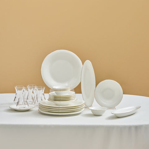 Karaca Fine Pearl New Fame 26-Piece Breakfast Set for 6 People – Gold