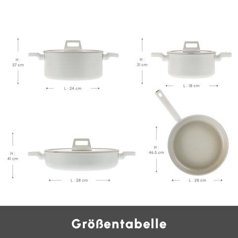 Karaca Swiss Crystal Ceramica Valenti 7-Teiliges Kochgeschirr-Set