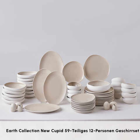 Karaca Earth Collection New Cupid 59 Parça 12 Kişilik Yemek Takımı