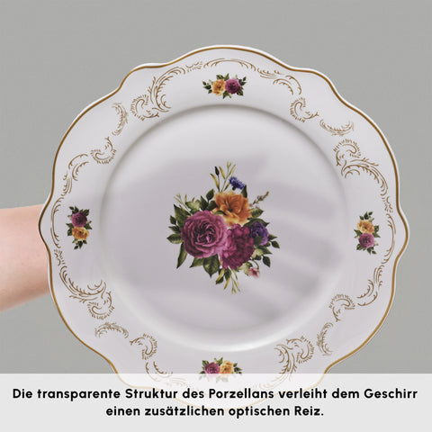 Karaca Antique Porcelain 24 Piece 6 Person Dinner Set