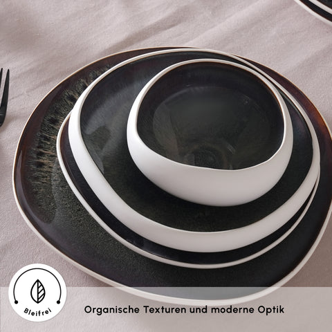 Karaca Earth Collection Galactic 55-Piece Dinner Set for 12 People – White