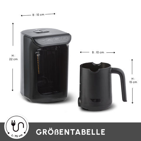 Karaca Hatır Kaffeemaschine mit Röstfunktion Shiny Black, 535 W