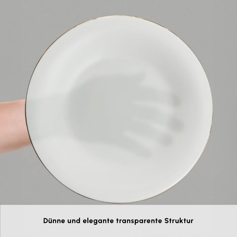 Karaca Fine Pearl Fame 58-teiliges Tafelservice für 12 Personen, Gold