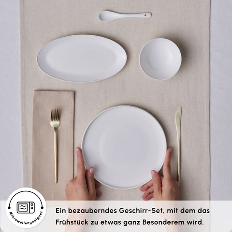 Karaca Forever Bone Fika 22-Teiliges Frühstücksset Für 6 Personen Gold