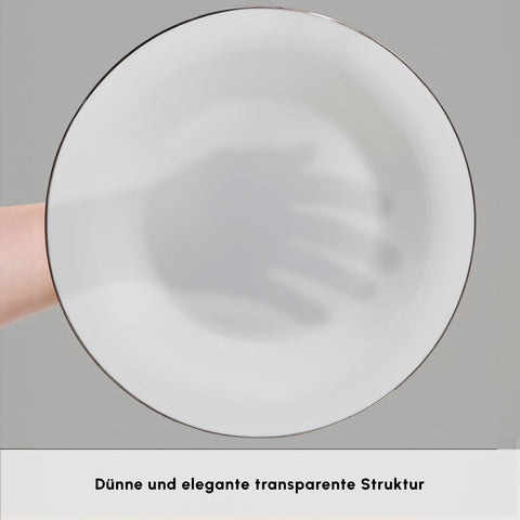 Karaca Fine Pearl New Fame Frühstücksset für 6 Personen, 26-teilig – Platin