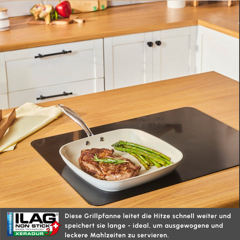 Karaca Swiss Crystal Almond Cream  Stielgrill 28 cm