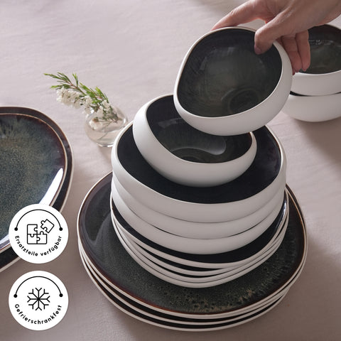 Karaca Earth Collection Galactic 55-Piece Dinner Set for 12 People – White