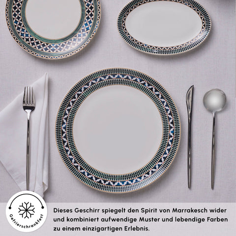 Karaca Forever Bone New Cordoba 53-Piece 12-Person Dinner Set