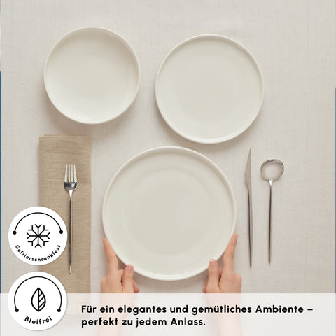Karaca Stream Bone Felix XL Dinner Set for 6, 18 Pieces