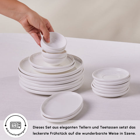 Karaca Stream Pure Cordelia 20-Teiliges 6-Personen Frühstücksset