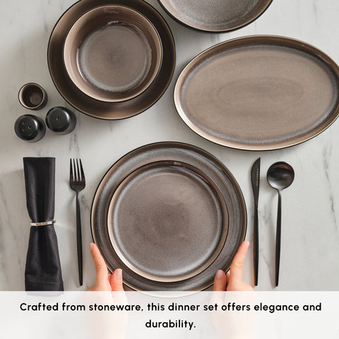 Karaca Earth Collection Mercure 59-Piece 12-Person Dinner Set