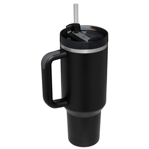 Stanley Quencher Thermosbecher mit Strohhalm 1,18 Liter Schwarz