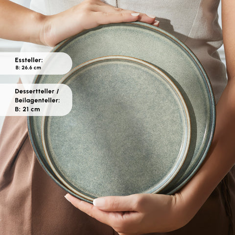 Karaca Earth Collection Skal 55-Piece Dinner Set for 12 People