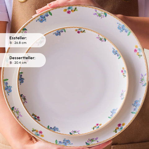 Karaca Forever Bone New Brillo 53-Piece 12-Person Dinner Set