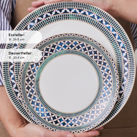 Karaca Forever Bone New Cordoba 53-Piece 12-Person Dinner Set