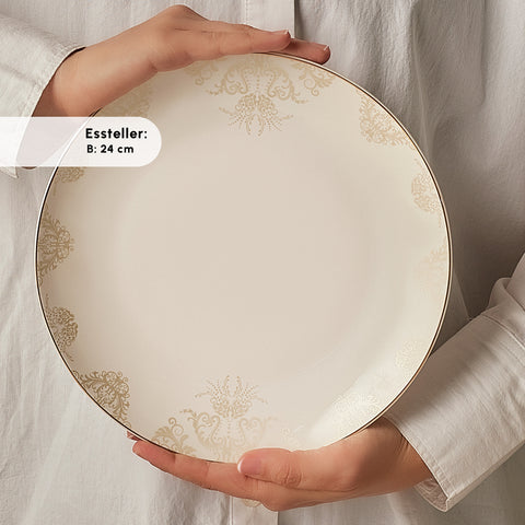 Karaca Bone China Siena 20-teiliges Tafelservice für 6 Personen, Weiß