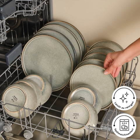 Karaca Earth Collection Skal 55-Piece Dinner Set for 12 People