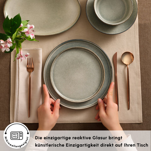 Karaca Earth Collection Skal 55-Piece Dinner Set for 12 People