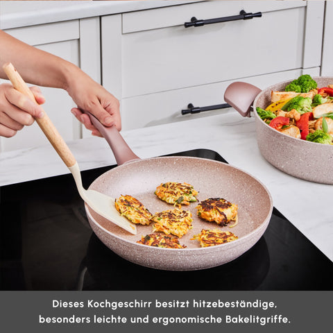 Karaca Biogranit Rosegold Induction Cookware Set, 7 Piece 