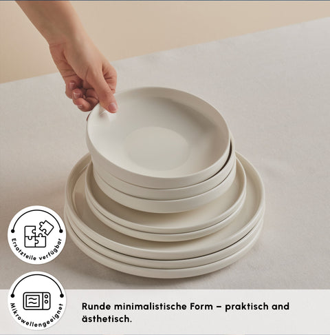 Karaca Stream Bone Felix XL Dinner Set for 6, 18 Pieces