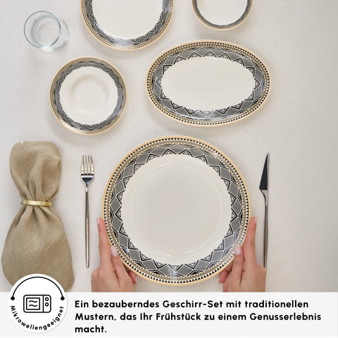 Karaca Globe 26-Teiliges 6-Personen Frühstücksgeschirr