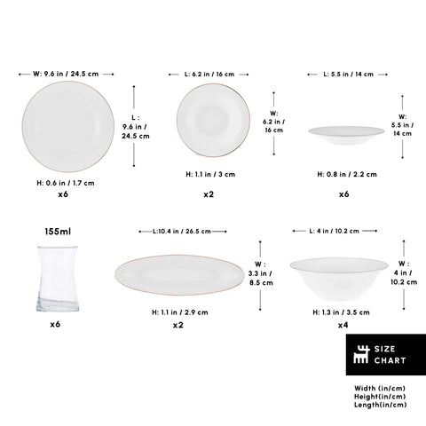 Karaca Fine Pearl New Fame 26-Piece Breakfast Set for 6 People – Gold