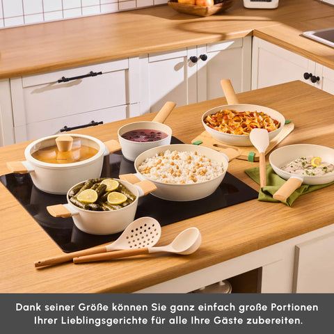 Karaca Swiss Crystal Almond Cream 12-teiliges Kochgeschirr-Set