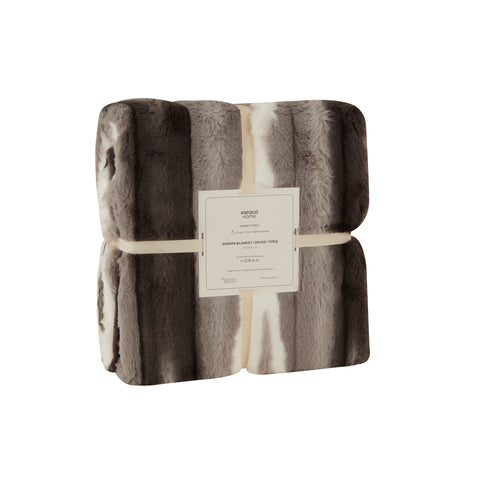 Karaca Rabbit Graue Sherpa Decke 150x200