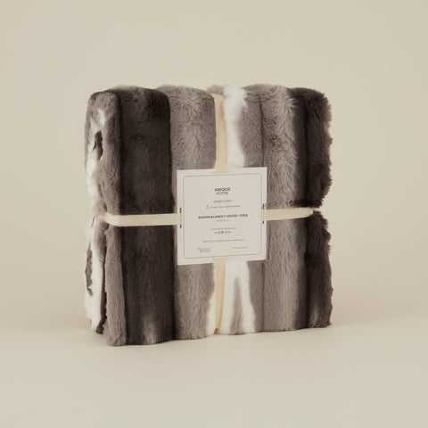 Karaca Rabbit Graue Sherpa Decke 150x200