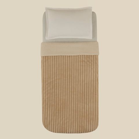 Karaca Stripe Sherpa Ecru Decke 150x200