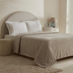 Karaca Leaves Graue Doppelbettdecke 200x220