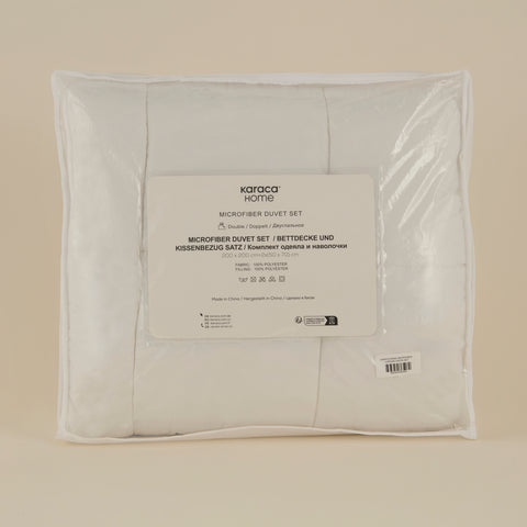 Karaca Basic Mikrofaser Bettdecke Kopfkissen Set