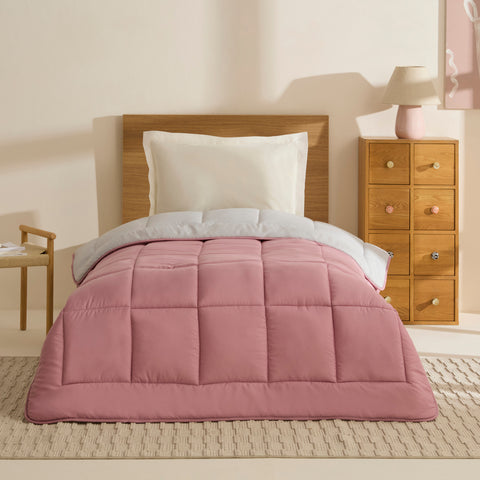 Karaca Double Face Duvet Powder - Light Grey 135X200