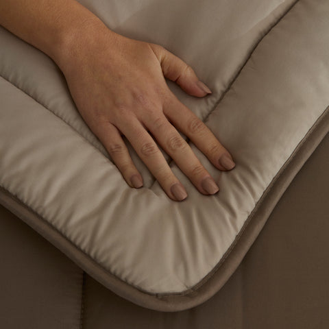 Karaca Double Face Decke Beige-Mocha 155x220