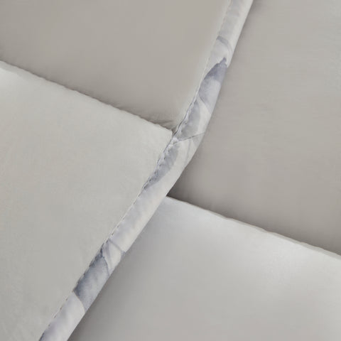 Karaca Leaf Graues Einzel Comforter Set 135x200+50x70