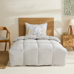Karaca Leaf Gri Tek Comforter Seti 135x200+50x70
