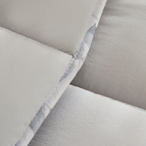 Karaca Leaf Graues Einzel Comforter Set 155x220+50x70
