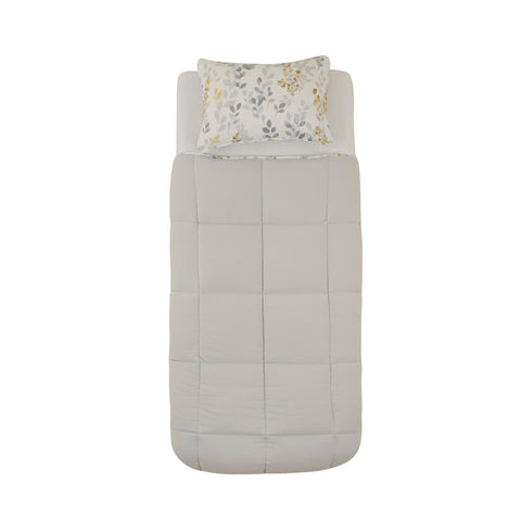 Karaca Leaf Graues Einzel Comforter Set 155x220+50x70