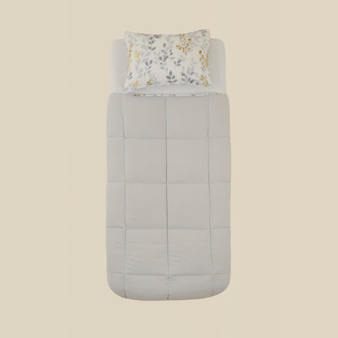 Karaca Leaf Graues Einzel Comforter Set 155x220+50x70