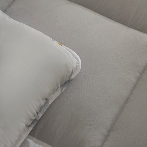 Karaca Loretta Bettwäsche-Set Doppelbett 200 x 220 cm, 100 % Baumwolle, Gelb