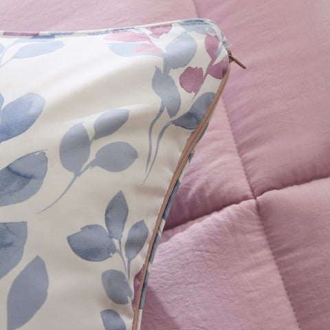 Karaca Leaf Multicolor Doppelbett Komforter Set 200x200+2x50x70