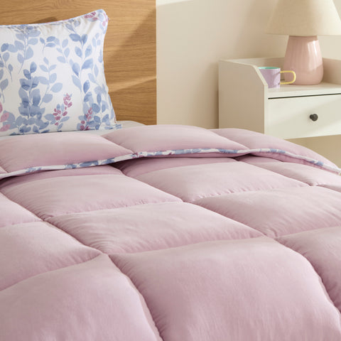 Karaca Leaf Multicolor Einzelbett Komforter Set 155x220+50x70