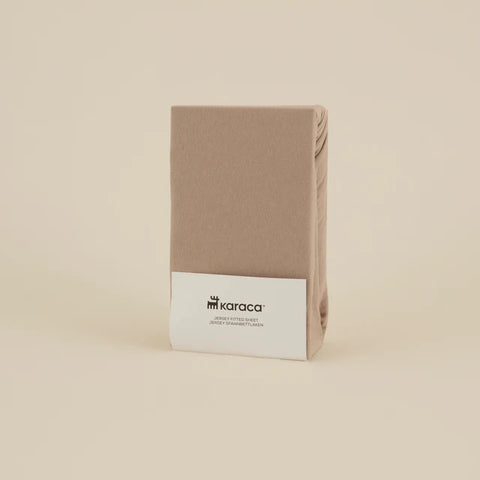 Karaca Home Jersey Fitted Sheet, 180x200+30cm, Beige
 