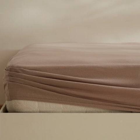 Karaca Home Jerseystretch Spannbettlaken, 120x200+30cm, Beige