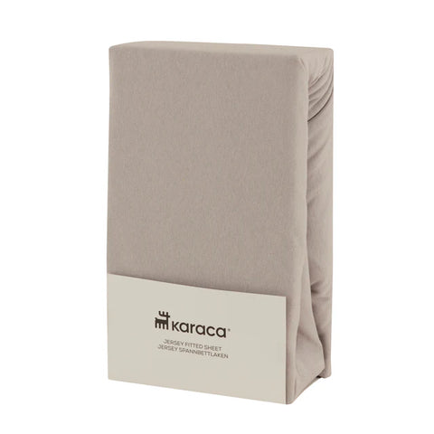 Karaca Home Jersey Fitted Sheet, 100x200+30cm, Grey
 