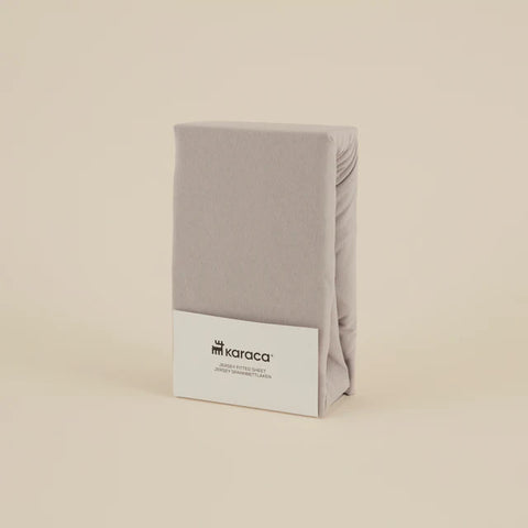 Karaca Home Jerseystretch Fitted Sheet, 180x200+30cm, Grey