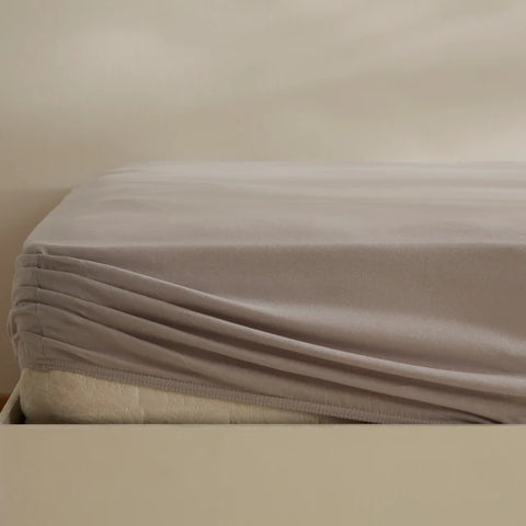 Karaca Home Jersey Spannbettlaken, 120x200+30cm, Grau