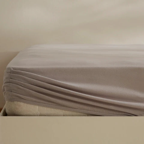 Karaca Home Jersey Spannbettlaken, 200x200+30cm, Grau