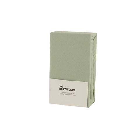 Karaca Home Jersey Fitted Sheet, 100x200+30cm, Mint
 